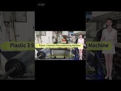 Полностью автоматическая термоформационная машина из пластика с тремя станциями