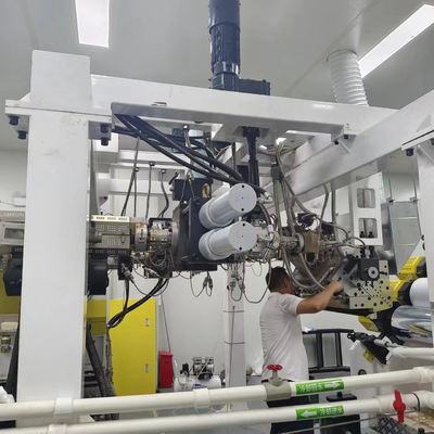 Использованный высокоскоростной ПЭТ пластиковый экструдер с переменной скоростью привода